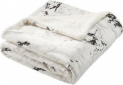 Beránková deka mramor bílý - 150x200