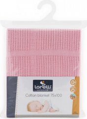 Dětská háčkovaná bavlněná deka Lorelli 75x100 CM PINK