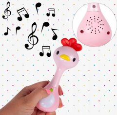 Tulimi Interaktivní hračka s melodií - Slepička, růžová