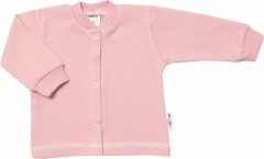 Baby Nellys 2-dílná sada, bavlněné dupačky s košilkou Sloníci, růžová, vel. 62
