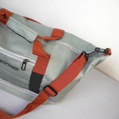 Cestovní taška s popruhem - šedo zelená
