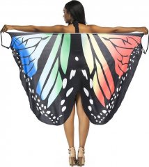 Plážové šaty - motýlí křídla L-XL - duhové