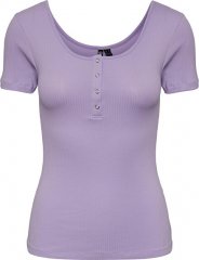 Dámské triko PCKITTE Slim Fit 17101439 Purple Rose, M