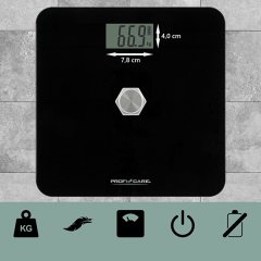 Ekologická kinetická osobní váha černá (bez baterií) PW 3112