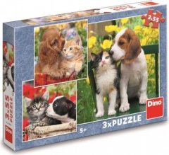 Puzzle 3x55 Zvířecí kamarádi
