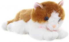 Plyš Kočka zrzavo-bílá 30 cm
