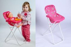 Židlička pro panenky vysoká kov/plast 33x26x60cm