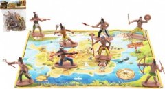 Figurky indiáni s mapou plast 6cm