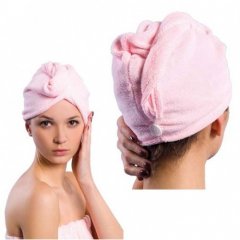 Magický ručník na vlasy: růžovofialová