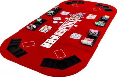 GamesPlanet Skládací pokerová podložka, červená