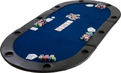 Poker podložka skládací modrá