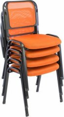 Stohovatelná kongresová židle, oranžová