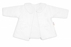 Kabátek, čepička a kalhoty Baby Nellys - bílá, vel. 68