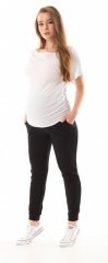 Těhotenské kalhoty/tepláky Gregx, Vigo s kapsami - černé, vel. XL