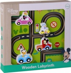 Disney dřevěný motorický labyrint Mickeyho svět, 30 x 30 x 3 cm