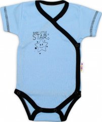 Baby Nellys 2-dílná sada body kr. rukáv + polodupačky, modrá - Baby Little Star, vel. 68