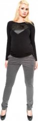 Těhotenské kalhoty Be MaaMaa - NINA šedá
