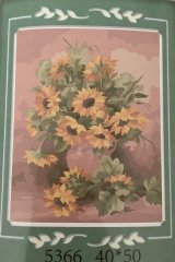 Malování podle čísel na plátno - váza se slunečnicemi