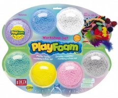 PlayFoam Modelína/Plastelína kuličková s doplňky 7 barev na kartě 34x28x4cm