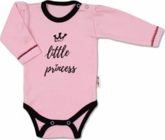 Baby Nellys Body dlouhý rukáv, růžové Little Princess