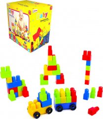 Baby stavebnice barevná Fantasy 1 set 52 dílků v krabici pro miminko