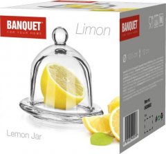 Dóza na citron skleněná LIMON průměr 12,5 cm