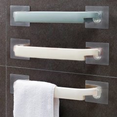 Nalepovací držák na ručníky - bílý