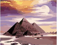 Malování podle čísel - egyptské pyramidy, vypnuté plátno na rám