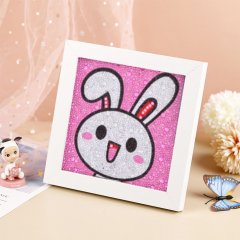Diamantové malování pro děti - králíček
