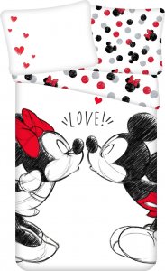 Povlečení Mickey and Minnie Love 04 140x200, 70x90 cm - bavlna