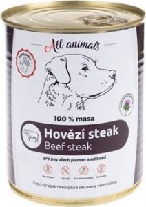 All Animals DOG hovězí steak 800g