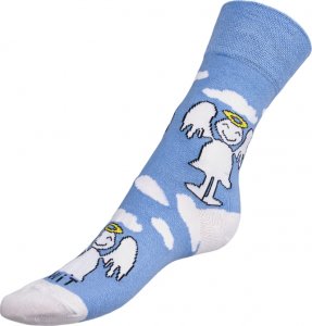 Ponožky Anděl - 35-38 - modrá, bílá