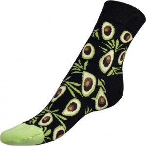 Ponožky Avokádo - 39-42 - černá, zelená