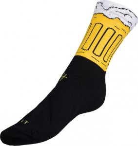 Ponožky Pivo 3 - 43-46 - černá, žlutá