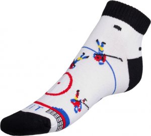 Ponožky nízké Hokej - 39-42 - bílá,černá,červená