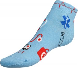 Ponožky nízké Zdravotnictví - 35-38 - modrá,červená