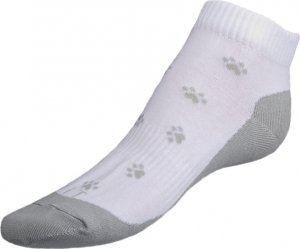Ponožky nízké Tlapky šedé - 35-38 - šedá,bílá