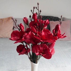 Umělé květiny do vázy - červené