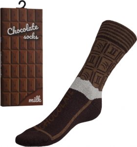 Ponožky Čokoláda v dárkovém balení - 43-46 - hnědá
