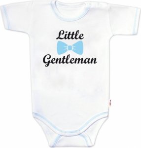 Body krátký rukáv s vtipným textem Baby Nellys, Little Gentleman, kluk, vel. 68