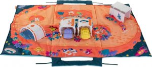 Miniland hrací deka s 2 autíčky Vesmír, modrá/oranžová