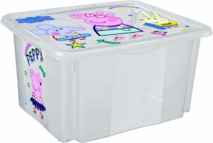 Keeeper Box na hračky Prasátko Peppa 15 l, transparentní