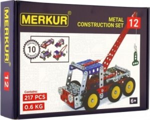 Stavebnice MERKUR 012 Odtahové vozidlo 10 modelů 217ks v krabici 26x18x5cm