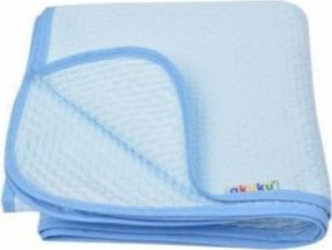 Dětská bavlněná deka, 80x90 cm, modrá, Akuku