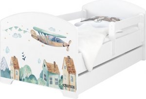 BabyBoo Dětská postel 160 x 80cm - Letadlo + šuplík