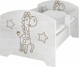 NELLYS Dětská postel 160x80cm, Žirafka STAR v barvě norské borovice