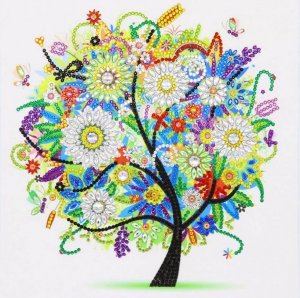Diamantové malování speciální - barevný strom