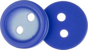 Knoflík - balení po 10ks - prům.11 mm - bílo-modrý