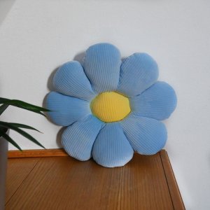 Polštář květina - modrý