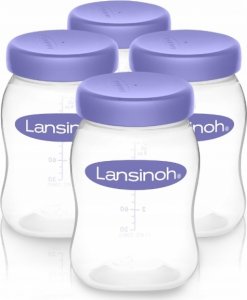 Plastové lahvičky bez dudlíku Lansinoh - 160 ml - 4ks